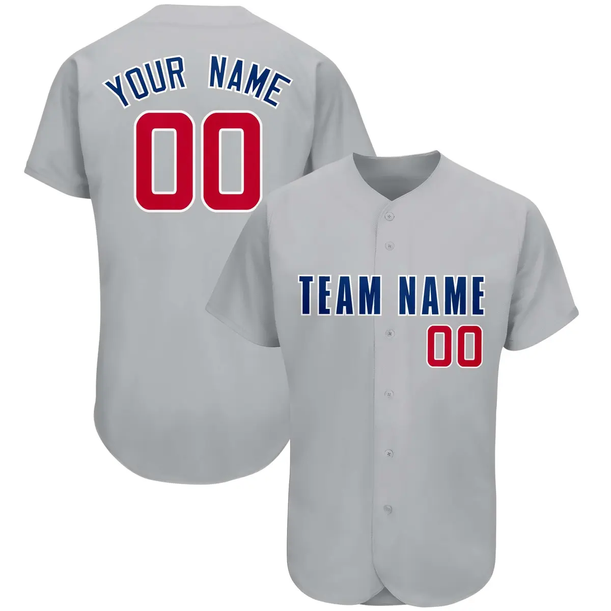 Gray Classic Team Style Authentic Baseball Jersey