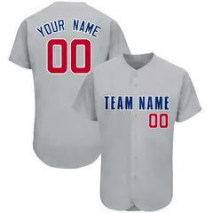 Gray Classic Team Style Authentic Baseball Jersey 1