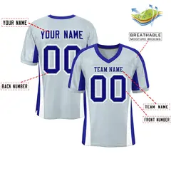 Gray Color Block Mesh Authentic Football Jersey 2