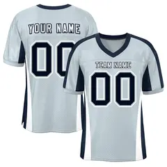 Gray Color Block Mesh Authentic Football Jersey