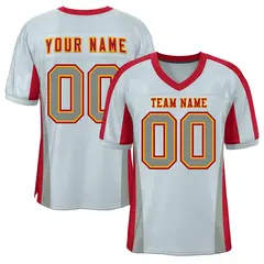 Gray Color Block Mesh Authentic Football Jersey 1
