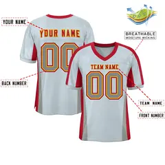 Gray Color Block Mesh Authentic Football Jersey 2