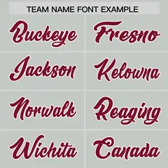 Gray Crimson and White Side Stripe Football Jersey 3