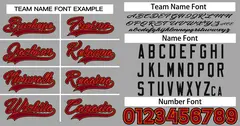 Gray Crimson-Black Authentic Classic Baseball Jersey 3
