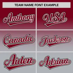 Gray Crimson Gradient Authentic Baseball Jersey 3