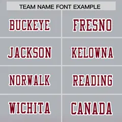 Gray Crimson Gradient Side Pattern Authentic Football Jersey 3