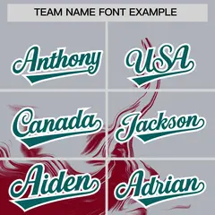 Gray Crimson Ink Pattern Authentic Baseball Jersey 3
