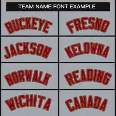 Gray Crimson Orange-Black Classic Hockey Jersey 3