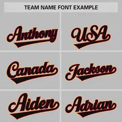 Gray Crimson Phonetic Rhythm Authentic Baseball Jersey 3