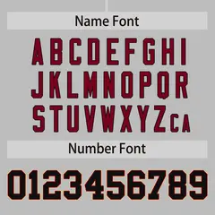 Gray Crimson Phonetic Rhythm Authentic Baseball Jersey 4