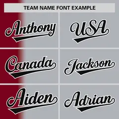 Gray Crimson Pinstripe Gradient Baseball Jersey 3