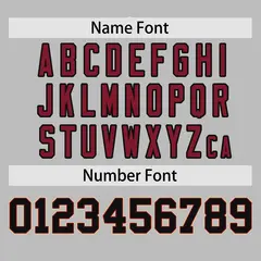 Gray Crimson Raglan Sleeves Authentic Baseball Jersey 4