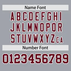 Gray Crimson Raglan Sleeves Authentic Baseball Jersey 4