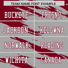 Gray Crimson Scratch Pattern Authentic Football Jersey 3