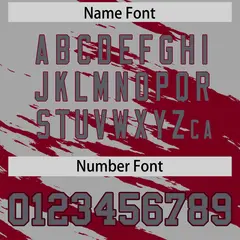 Gray Crimson Scratch Pattern Authentic Football Jersey 4