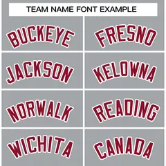 Gray Crimson-White Raglan Varsity Full-Snap Letterman Jacket 3