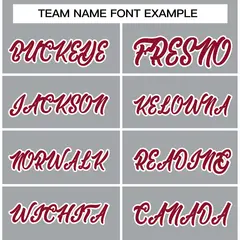 Gray Crimson-White Raglan Varsity Full-Snap Letterman Jacket 3