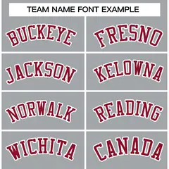 Gray Crimson-White Raglan Varsity Full-Snap Letterman Jacket 3