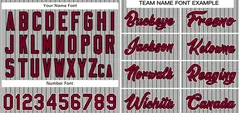 Gray Crimson-White Stripe Fashion Baseball Jersey 3