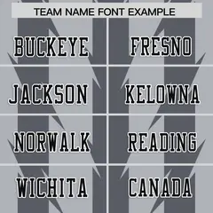 Gray Dark Gray Razr Stripe Graffiti Pattern Flag Football Jersey 3