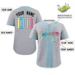Gray Genderflux Pride Month Baseball Jersey 2