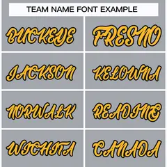 Gray Gold-Black Classic Hockey Jersey 3