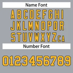 Gray Gold-Black Classic Hockey Jersey 3