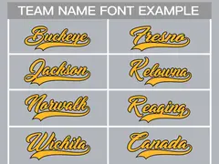 Gray Gold-Black Classic Hockey Jersey 3