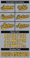 Gray Gold-Black Classic Hockey Jersey 3