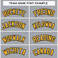 Gray Gold-Black Classic Hockey Jersey 3