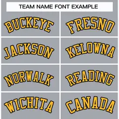 Gray Gold-Black Classic Hockey Jersey 3