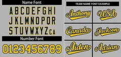 Gray Gold-Navy Stripe Raglan Baseball Jersey 3