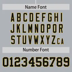 Gray Gold Phonetic Rhythm Authentic Baseball Jersey 4