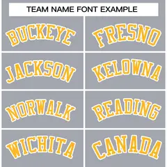 Gray Gold-White Classic Varsity Full-Snap Letterman Jacket 5