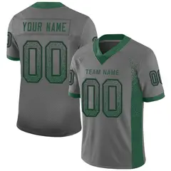 Gray Gotham Green-Black Drift Fashion Mesh Football Jersey 1
