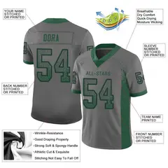 Gray Gotham Green-Black Drift Fashion Mesh Football Jersey 2
