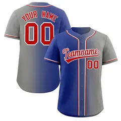 Gray Gradient Fashion Authentic Baseball Jersey