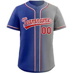 Gray Gradient Fashion Authentic Baseball Jersey 3