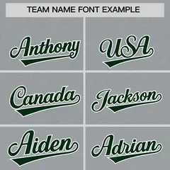 Gray Green Floral Gradient Full Button Baseball Jersey 3