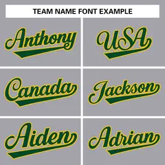 Gray Green-Gold Classic Varsity Full-Snap Letterman Jacket 3