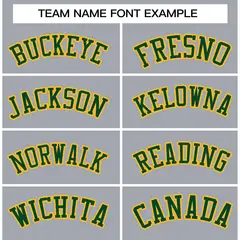 Gray Green-Gold Classic Varsity Full-Snap Letterman Jacket 5