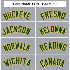 Gray Green-Gold Classic Varsity Full-Snap Letterman Jacket 5