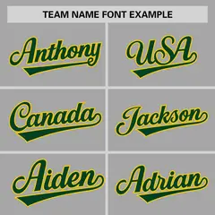Gray Green-Gold Raglan Sleeves Authentic Baseball Jersey 3