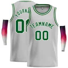 Gray Green-White Classic Casual Basketball Jersey