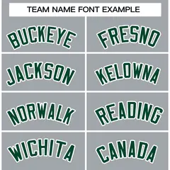Gray Green-White Full-Snap Varsity Letterman Jacket 3