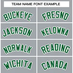 Gray Green-White Full-Snap Varsity Letterman Jacket 3