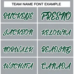 Gray Green-White Full-Snap Varsity Letterman Jacket 3