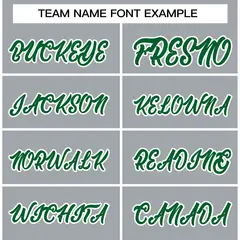 Gray Green-White Full-Snap Varsity Letterman Jacket 3