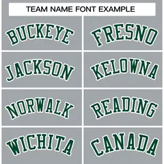 Gray Green-White Full-Snap Varsity Letterman Jacket 5