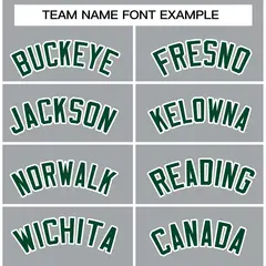 Gray Green-White Full-Snap Varsity Letterman Jacket 5